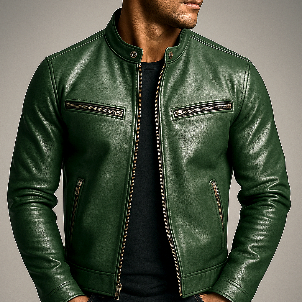 Enrique | Chaqueta de Cuero Retro