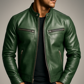 Enrique | Chaqueta de Cuero Retro