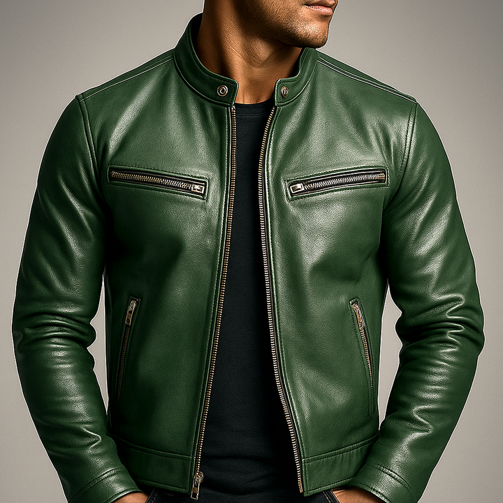 Enrique | Chaqueta de Cuero Retro
