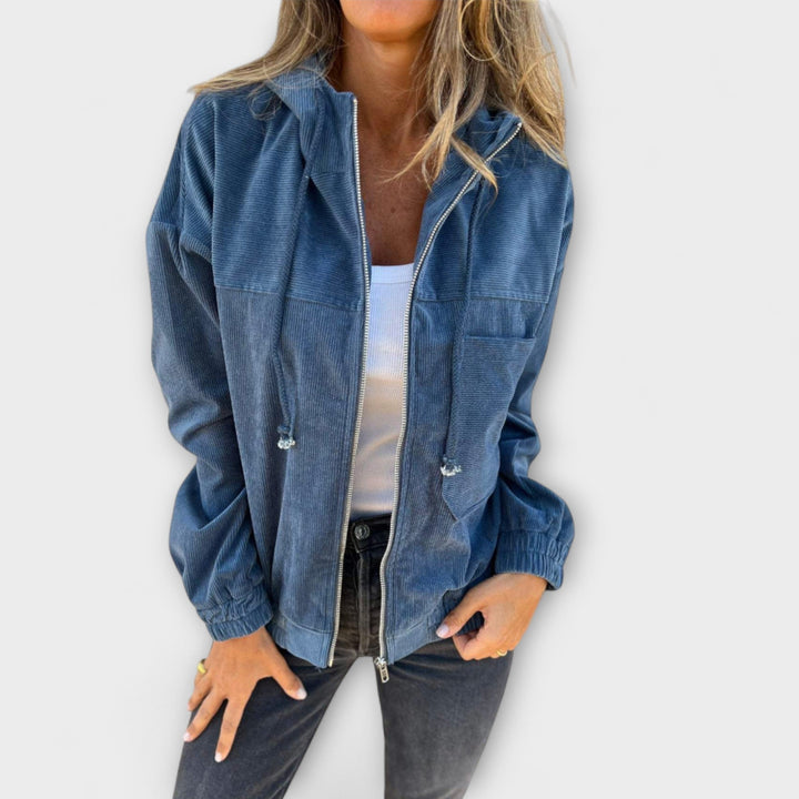 Amario Invierno | Ella – Chaqueta de pana con capucha y cremallera