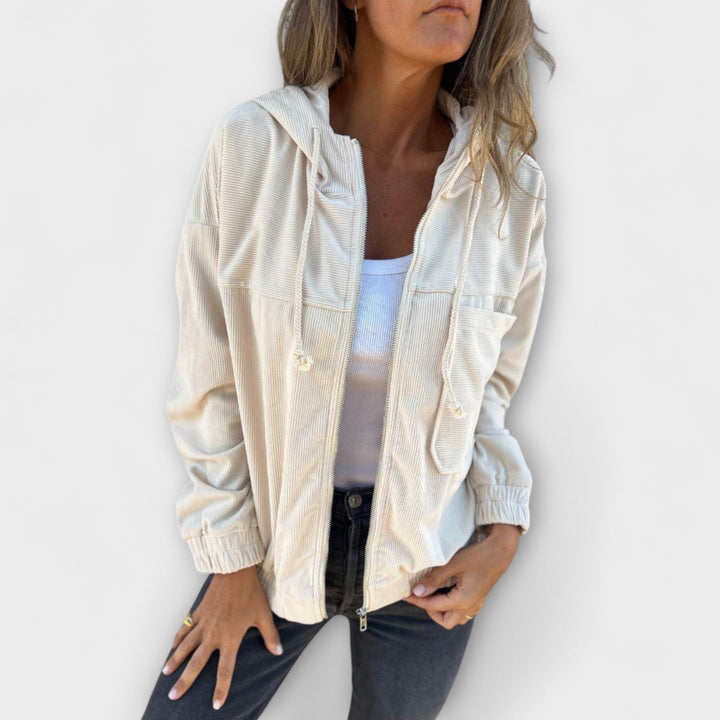 Amario Invierno | Ella – Chaqueta de pana con capucha y cremallera
