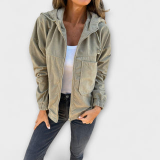 Amario Invierno | Ella – Chaqueta de pana con capucha y cremallera