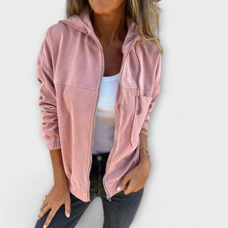 Amario Invierno | Ella – Chaqueta de pana con capucha y cremallera