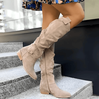 Joy | Elegantes Botas de Ante hasta la Rodilla