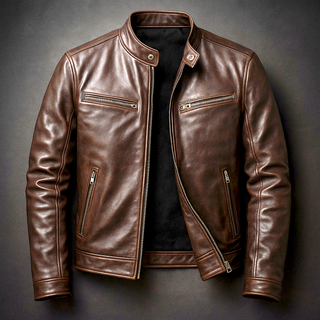 Enrique | Chaqueta de Cuero Retro