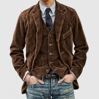 Andrei Cord Jacket & Vest Set