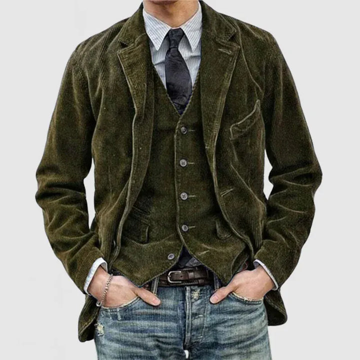 Andrei Cord Jacket & Vest Set