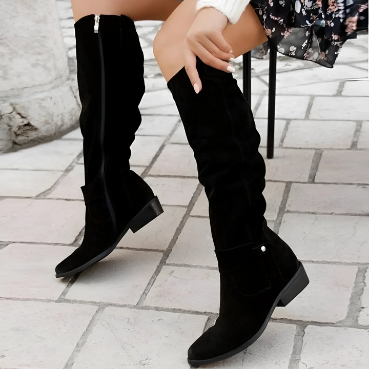 Joy | Elegantes Botas de Ante hasta la Rodilla