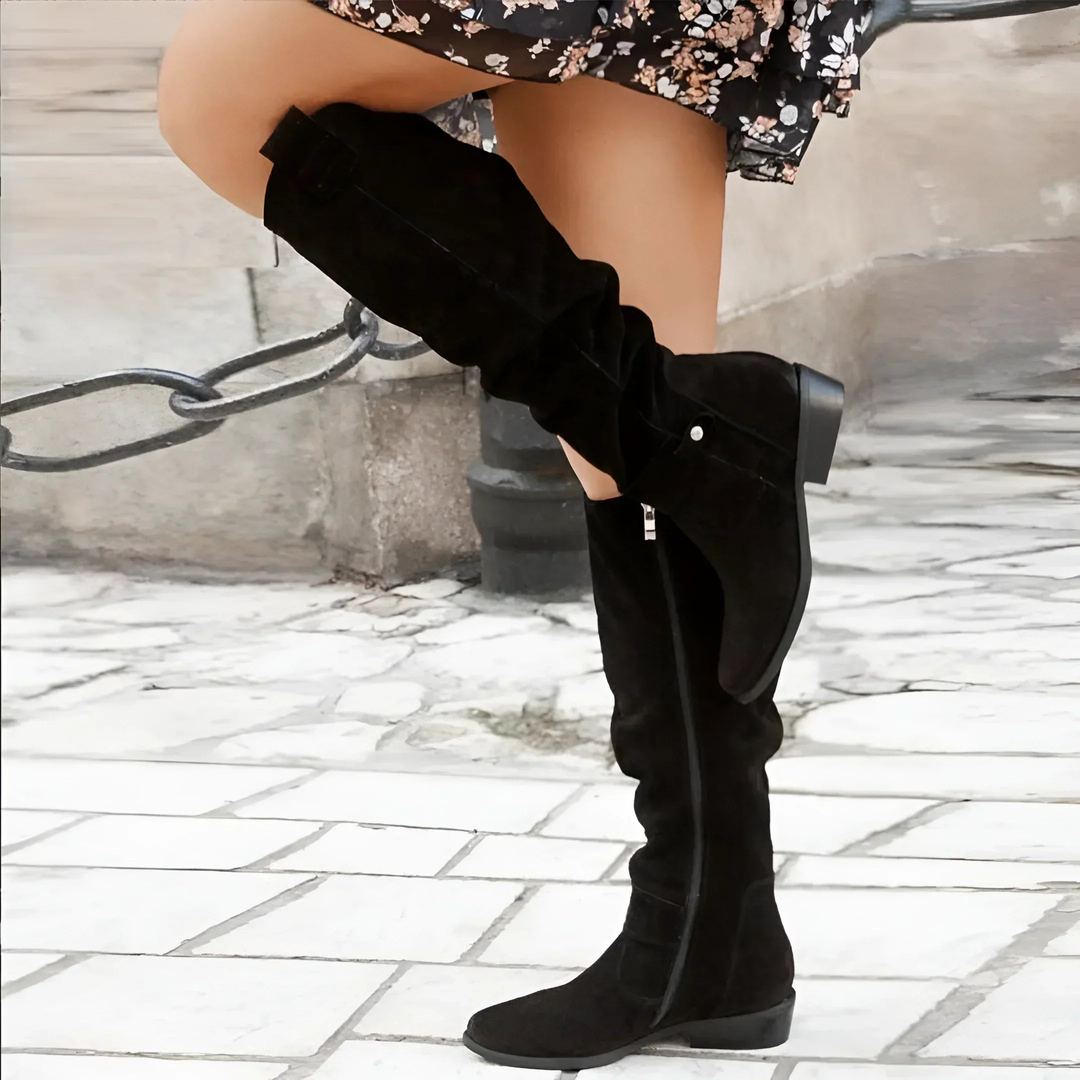 Joy | Elegantes Botas de Ante hasta la Rodilla