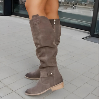 Joy | Elegantes Botas de Ante hasta la Rodilla