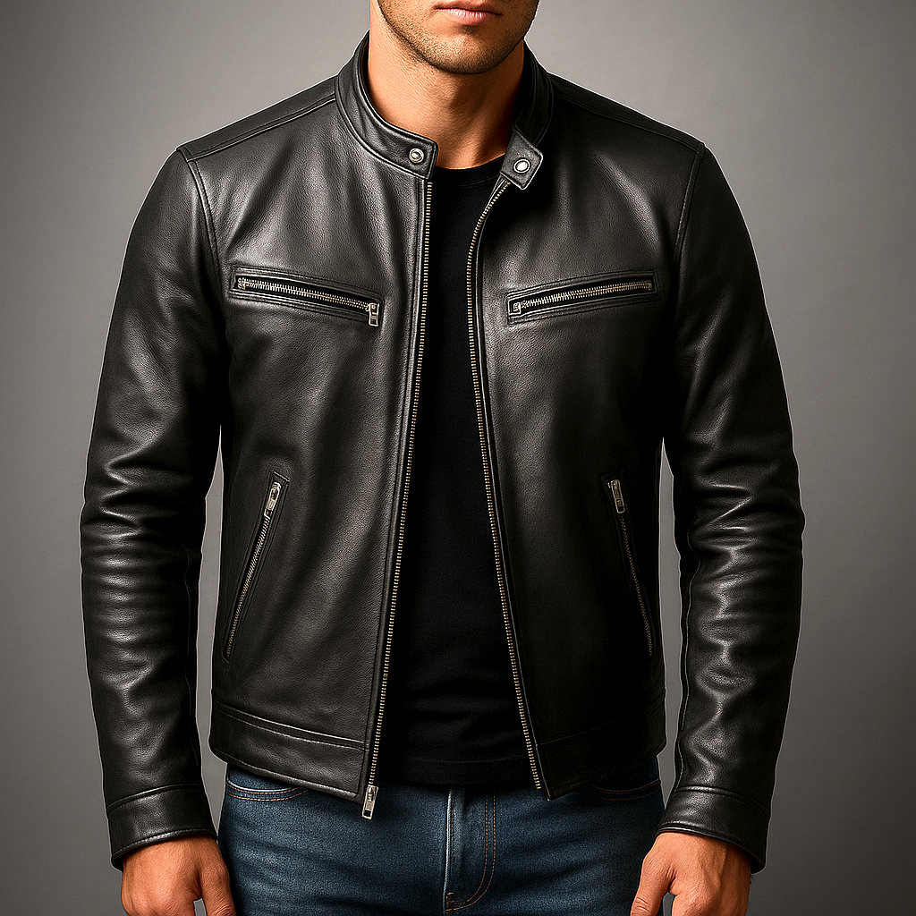Enrique | Chaqueta de Cuero Retro