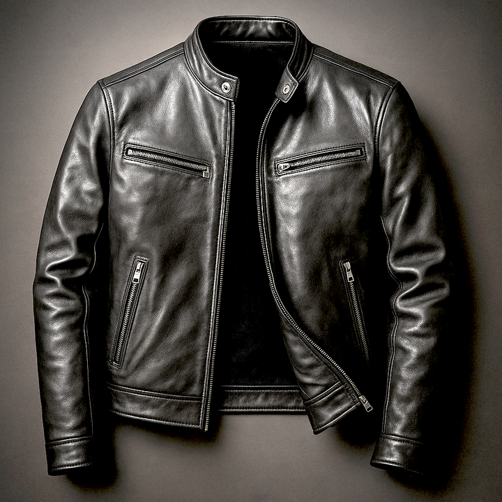 Enrique | Chaqueta de Cuero Retro