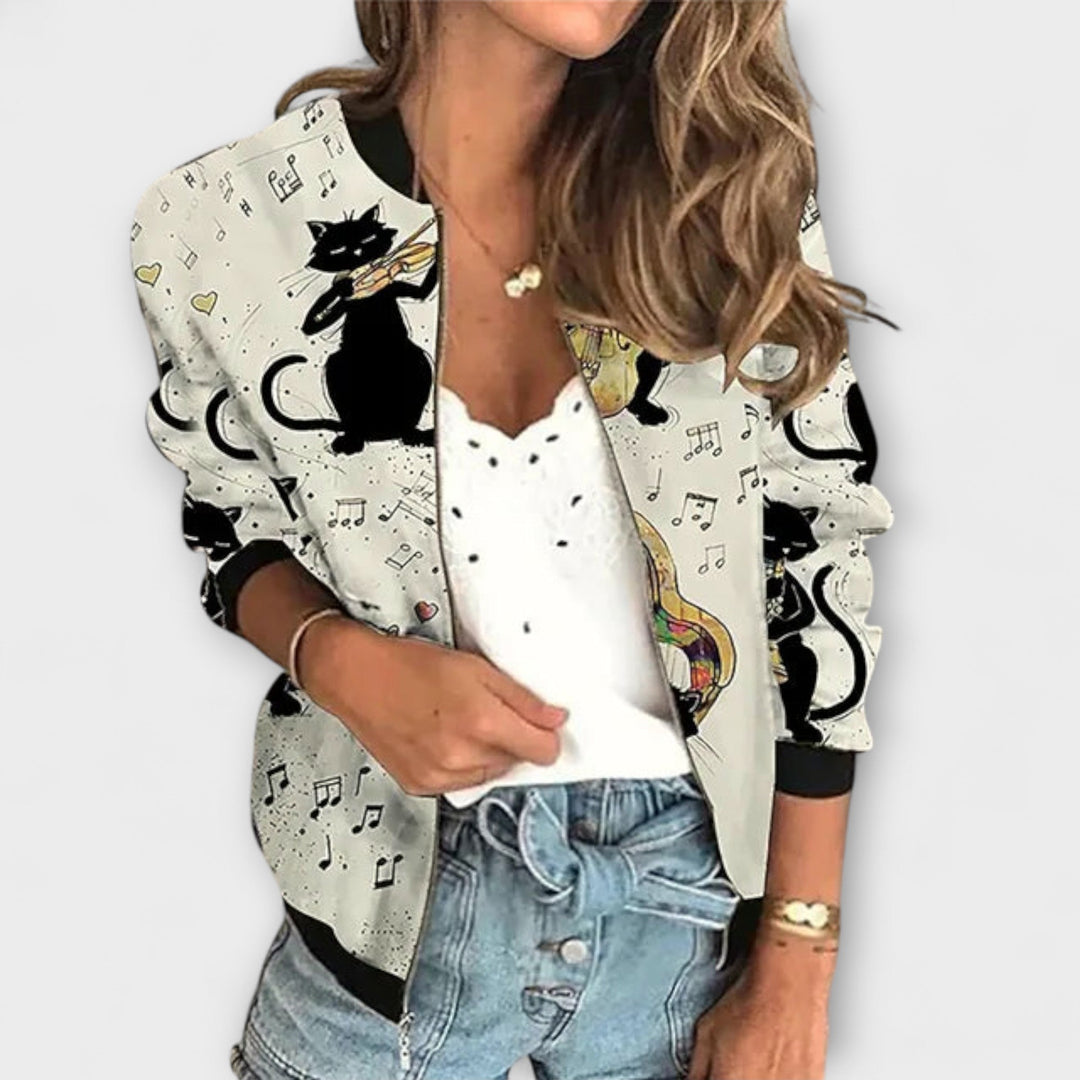 Amario Invierno | Aurora – Chaqueta con cremallera estampada