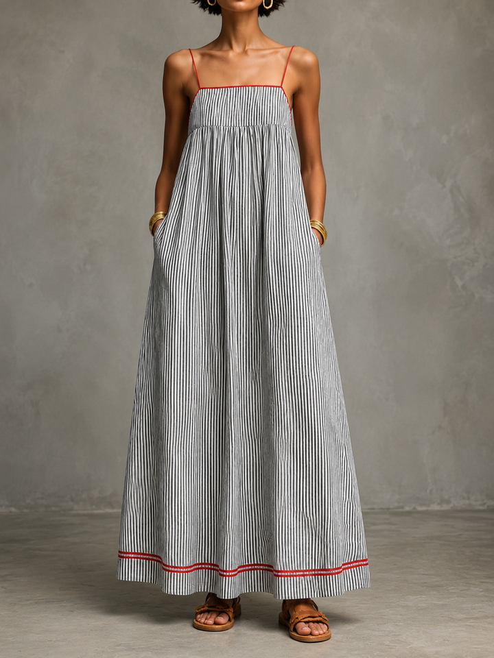 Aurora | Vestido Rayas Gris