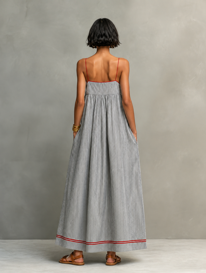 Aurora | Vestido Rayas Gris