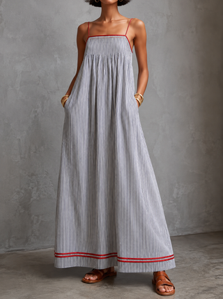 Aurora | Vestido Rayas Gris