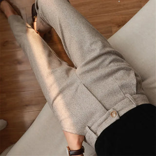 Pantalones de Lana Pura a Medida con Estilo Elegante