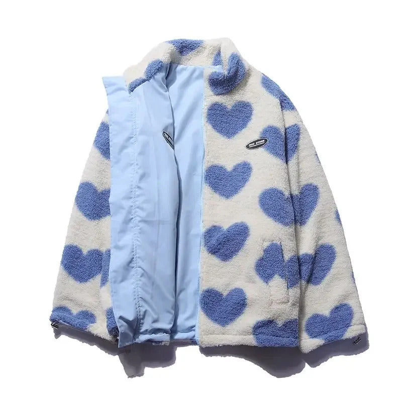 Amario Invierno | Chaqueta reversible con diseño de corazones