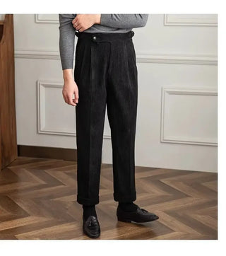 Pantalones de Cintura Alta con Pliegues de Nápoles