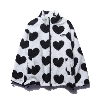 Amario Invierno | Chaqueta reversible con diseño de corazones