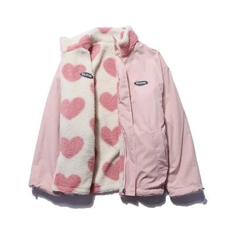 Amario Invierno | Chaqueta reversible con diseño de corazones