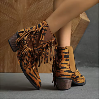 Cloë | Botines de Lujo con Flecos