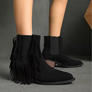 Cloë | Botines de Lujo con Flecos