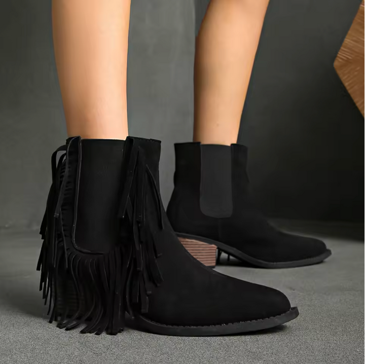 Cloë | Botines de Lujo con Flecos