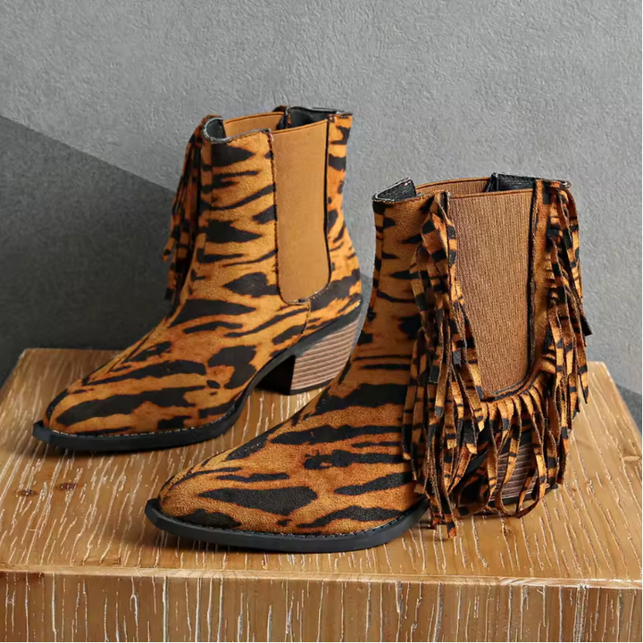 Cloë | Botines de Lujo con Flecos