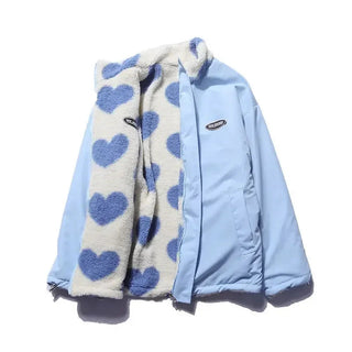 Amario Invierno | Chaqueta reversible con diseño de corazones