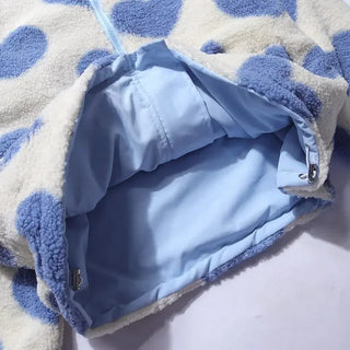 Amario Invierno | Chaqueta reversible con diseño de corazones