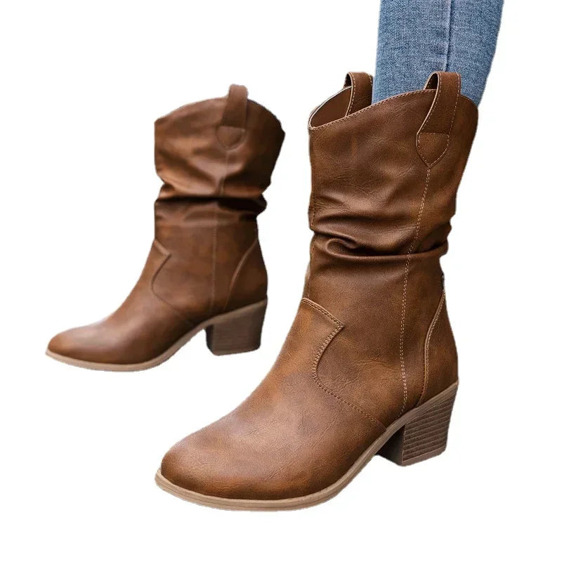 Felicia | Botas Western Clásicas de Longitud Media