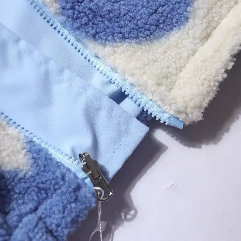 Amario Invierno | Chaqueta reversible con diseño de corazones