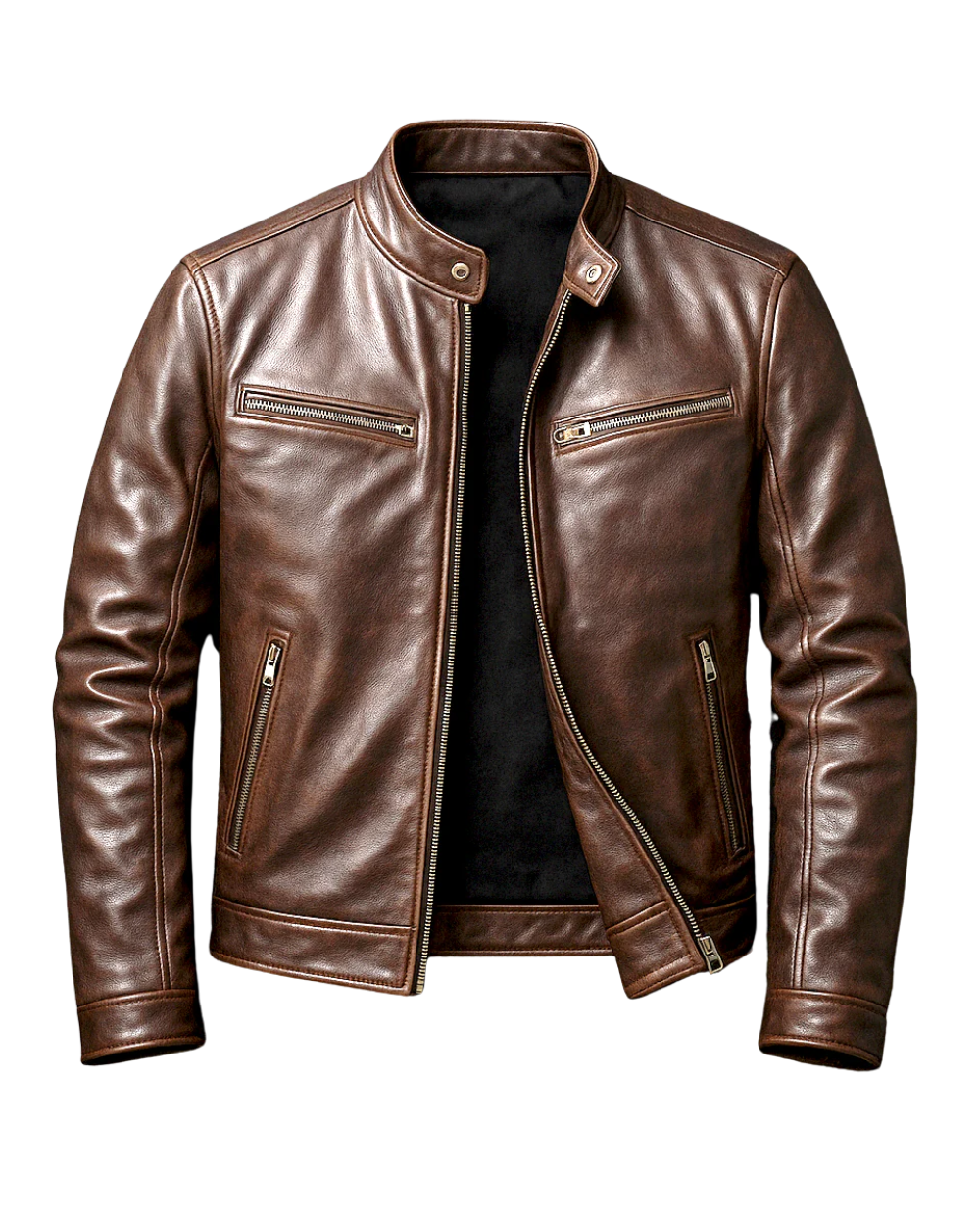 Enrique | Chaqueta de Cuero Retro