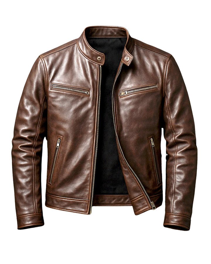 Enrique | Chaqueta de Cuero Retro