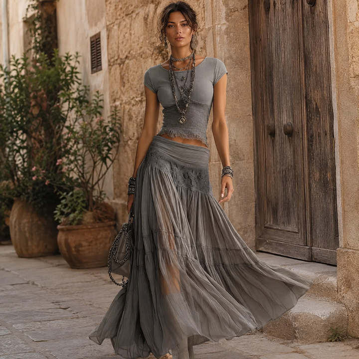 Natalia | Conjunto Glamour Plateado