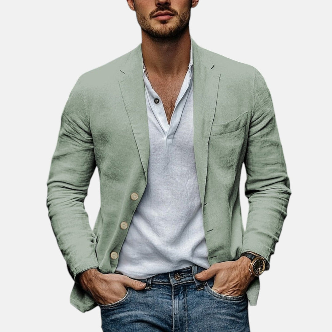 Lorenzio | Elegante Blazer de Lino Ligero para Verano