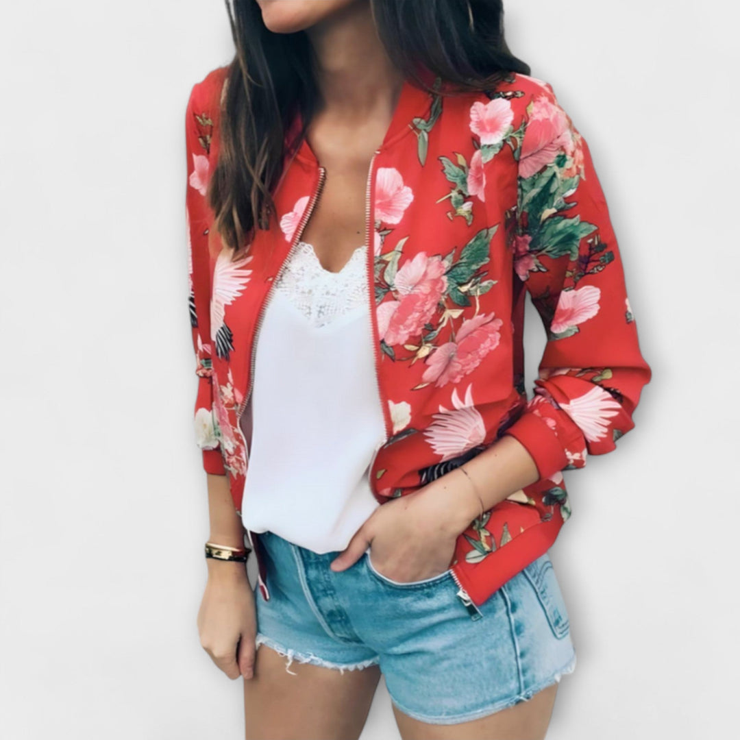 Amario Invierno Kaelin – Elegante chaqueta bomber con diseño floral