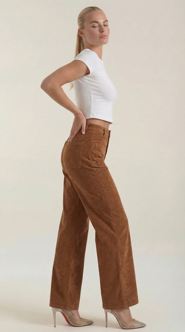 Allison | Pantalón ancho de pana