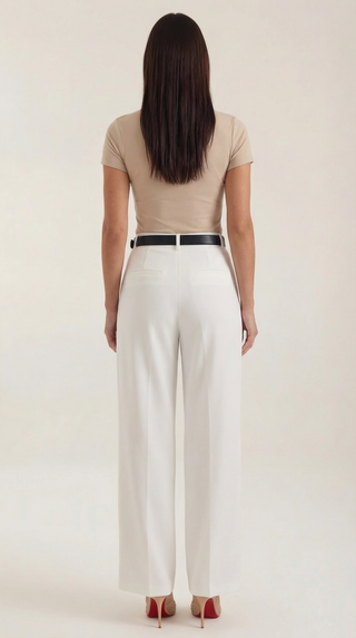 Clea | Pantalón recto de cintura alta