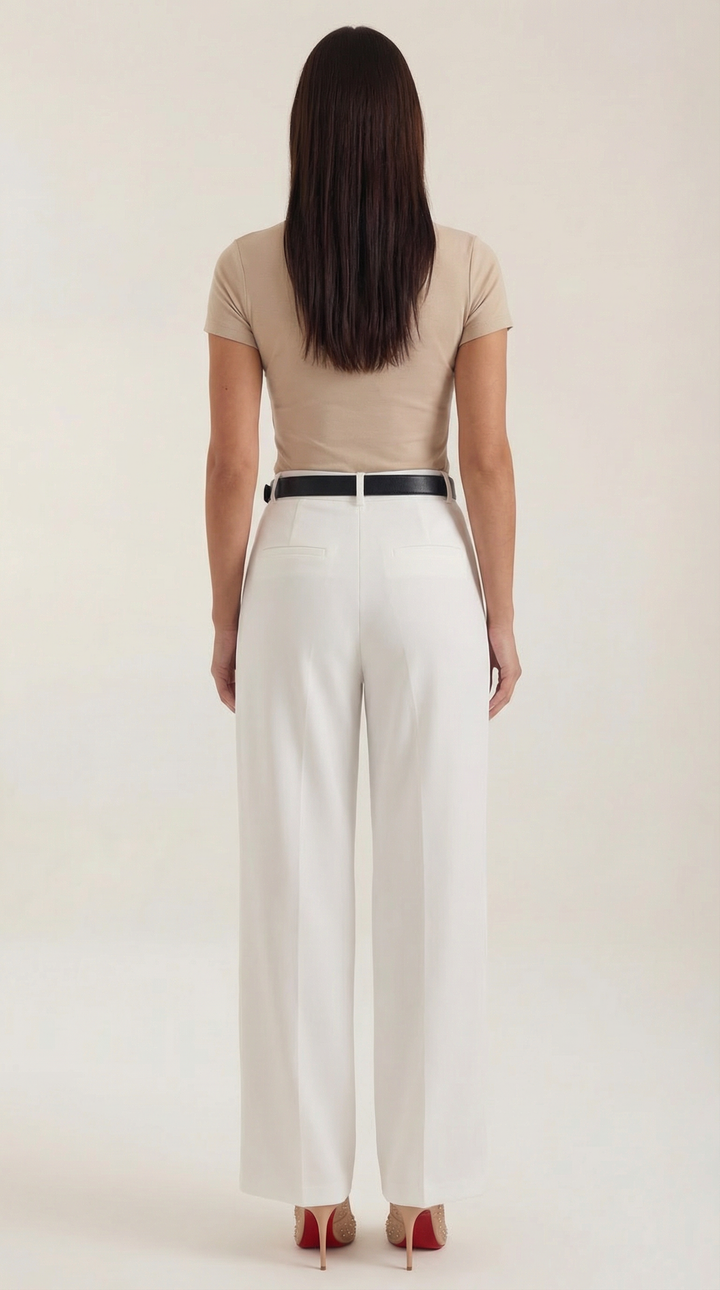 Clea | Pantalón recto de cintura alta