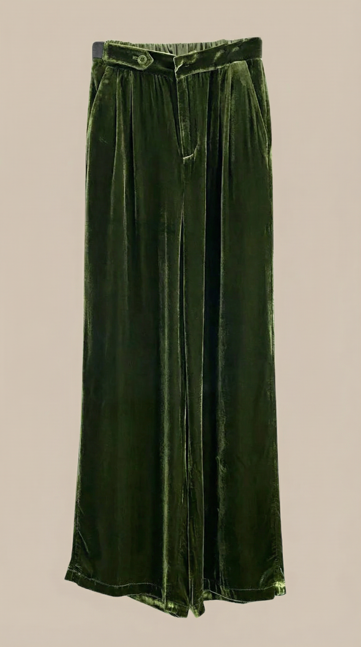 Nadine | Pantalón ancho de terciopelo