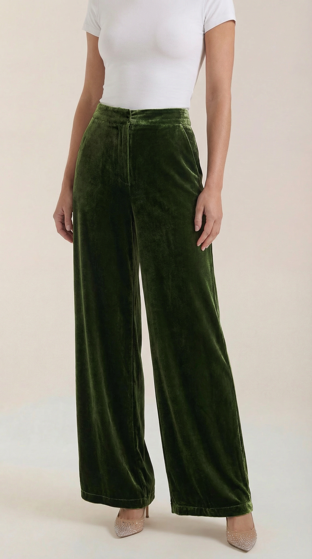 Nadine | Pantalón ancho de terciopelo