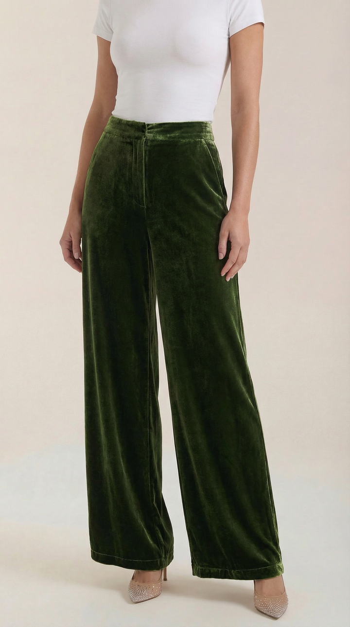 Nadine | Pantalón ancho de terciopelo