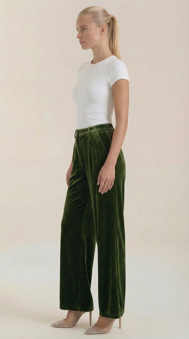 Nadine | Pantalón ancho de terciopelo