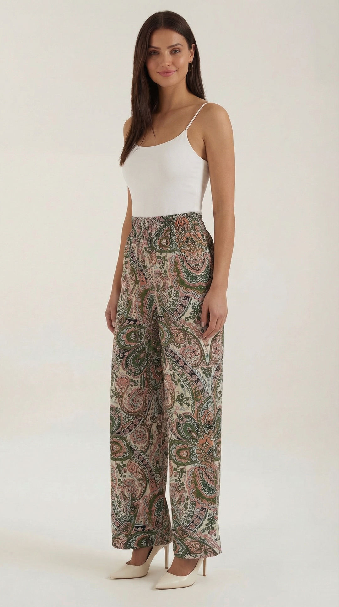Perla | Pantalón con estampado Paisley