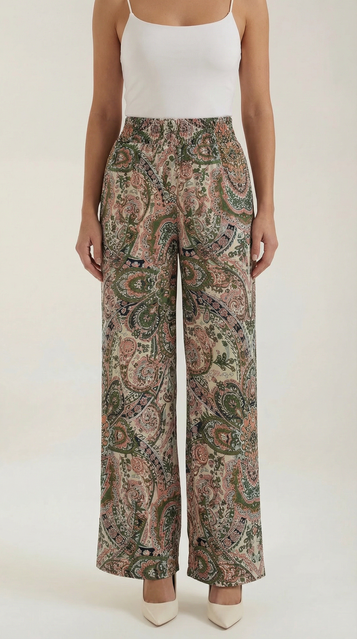 Perla | Pantalón con estampado Paisley