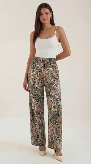 Perla | Pantalón con estampado Paisley