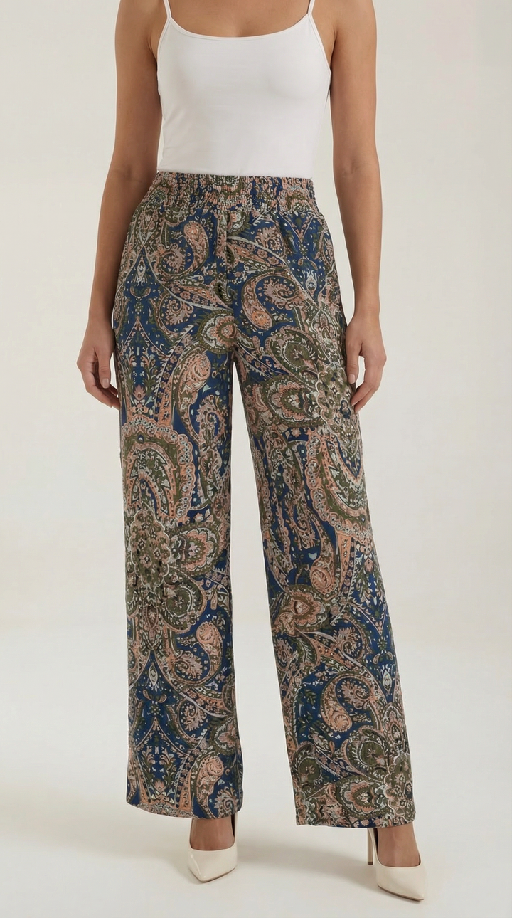 Perla | Pantalón con estampado Paisley