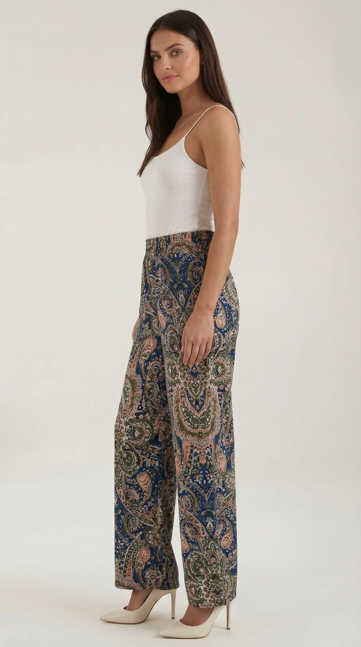 Perla | Pantalón con estampado Paisley
